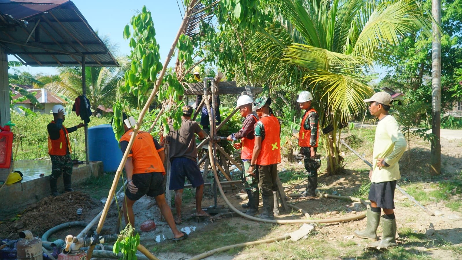 Pembangunan Sumur Bor Sasaran 3 Dalam TMMD Memasuki Fase Krusial