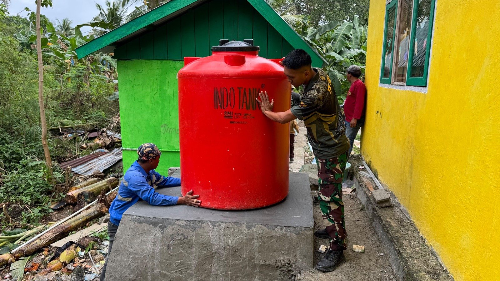 Pemasangan Tandon Air Bersih di SDN Pulau Dua Semakin Dekat