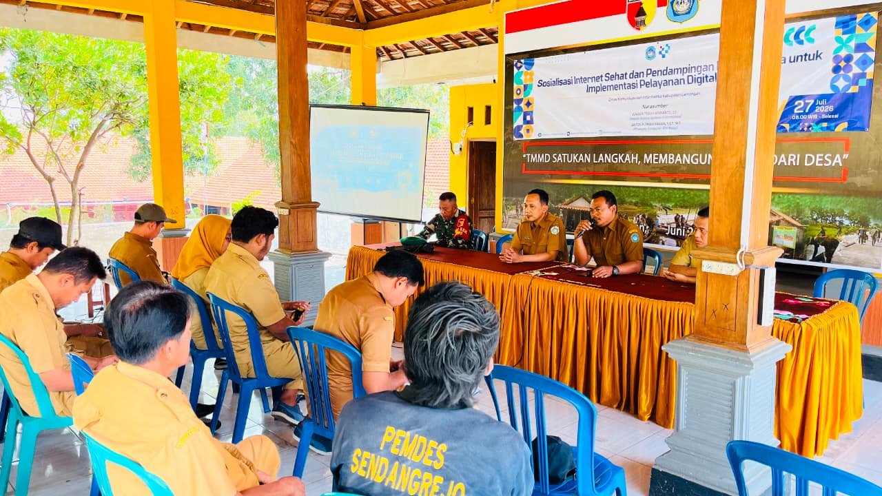 TMMD Ke-129: Meningkatkan Kompetensi Digital Aparatur Desa Melalui Sosialisasi Internet Sehat