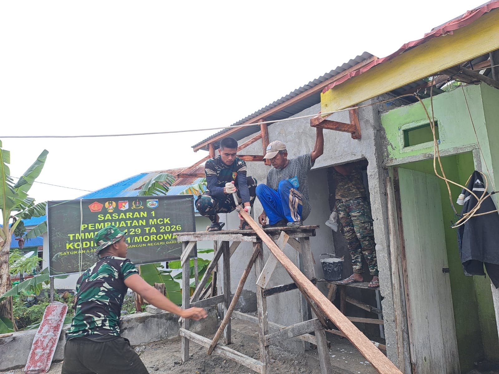 Proyek Pembangunan MCK Masjid Quba di Desa Umbele Meningkat Pesat