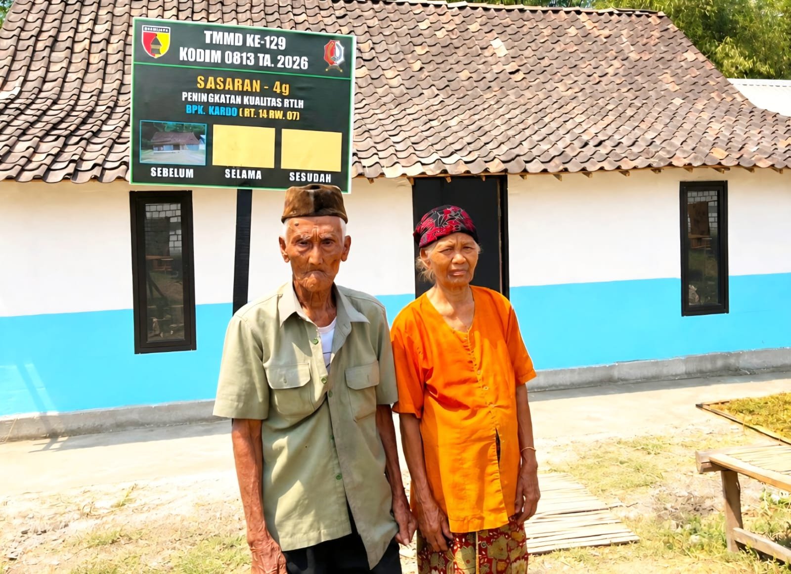 Transformasi Hunian Mbah Kardo Berkat TMMD 129 di Bojonegoro