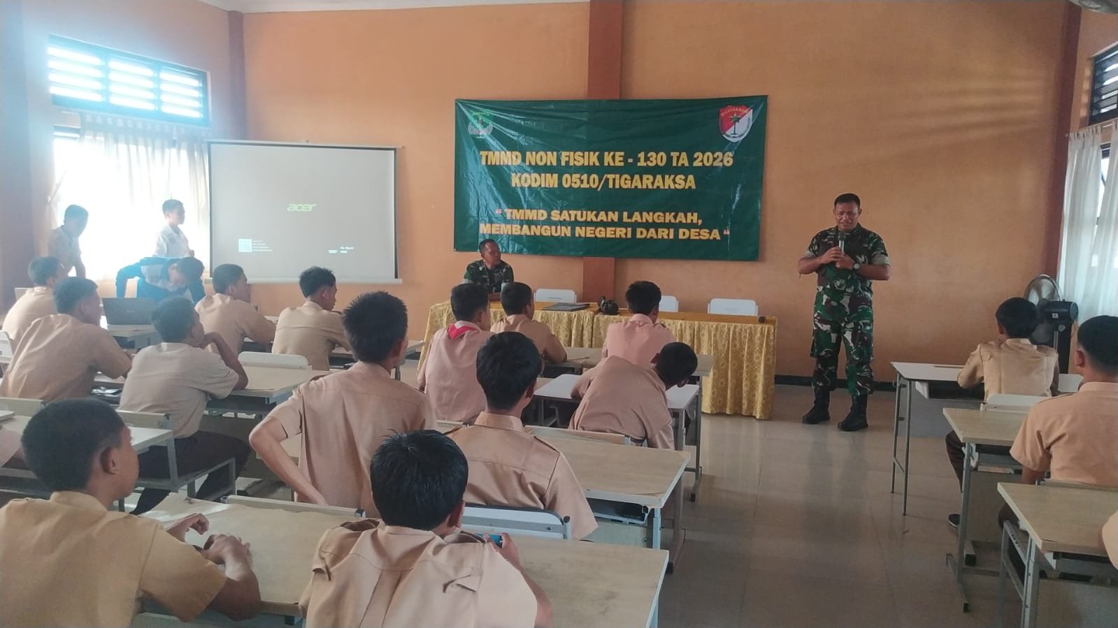 Kodim 0510/Tigaraksa Gelar Penyuluhan Kebangsaan untuk Siswa di Tigaraksa
