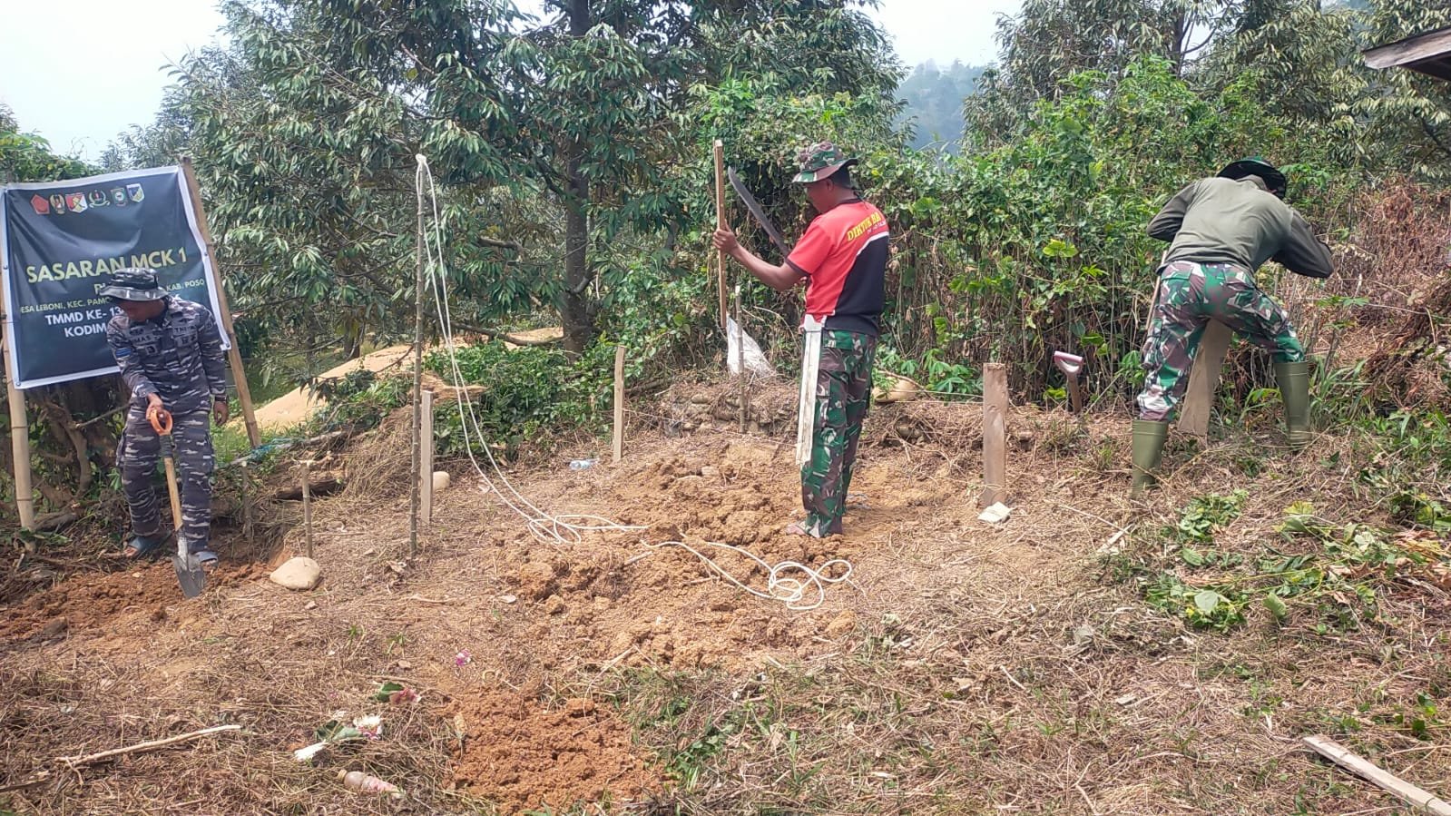Satgas TMMD ke-130 Kickoff Proyek MCK untuk Peningkatan Kesehatan di Poso