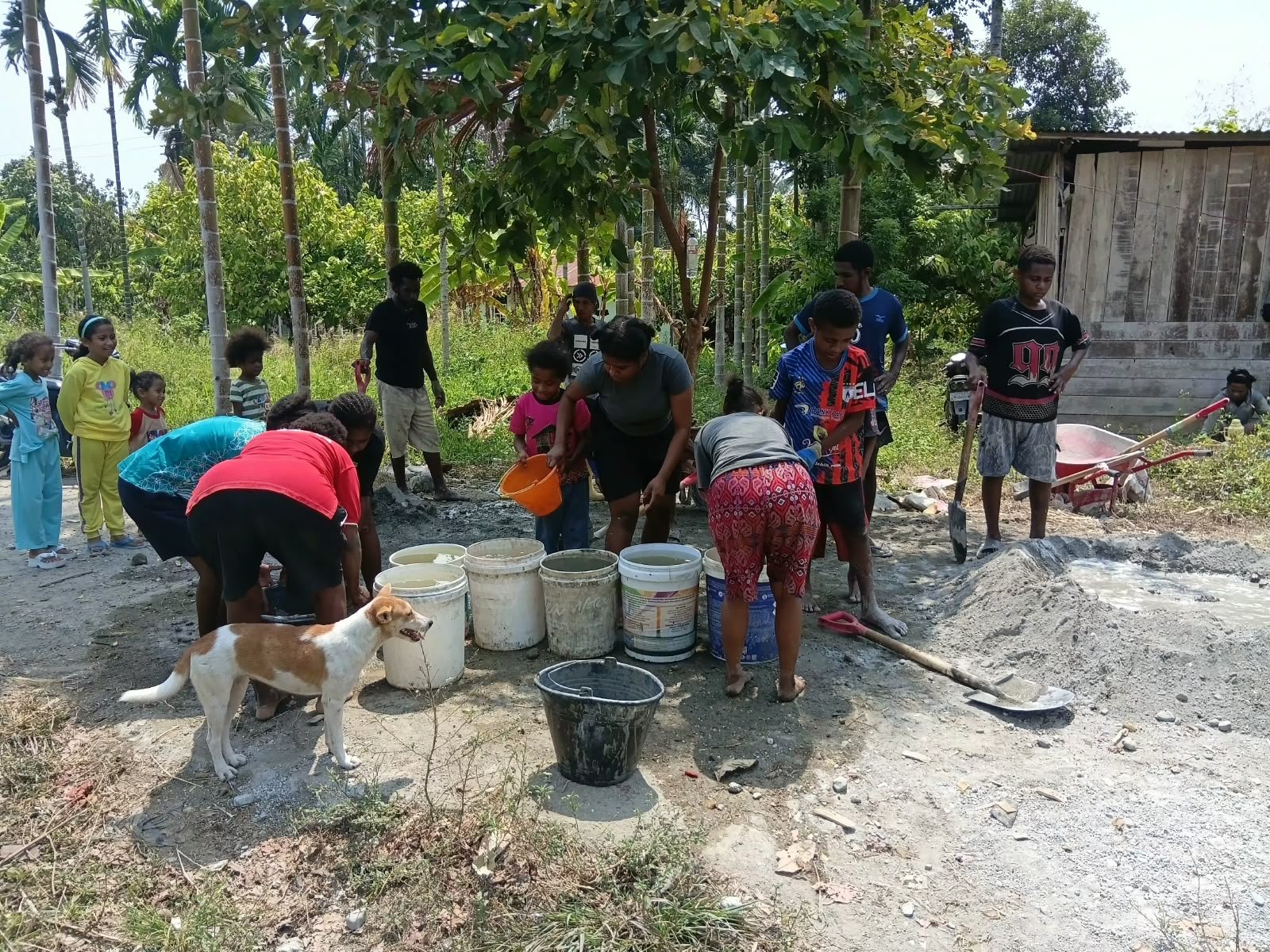 Mama-Mama Papua Terlibat Langsung dalam Proyek Pembangunan TMMD di Manokwari