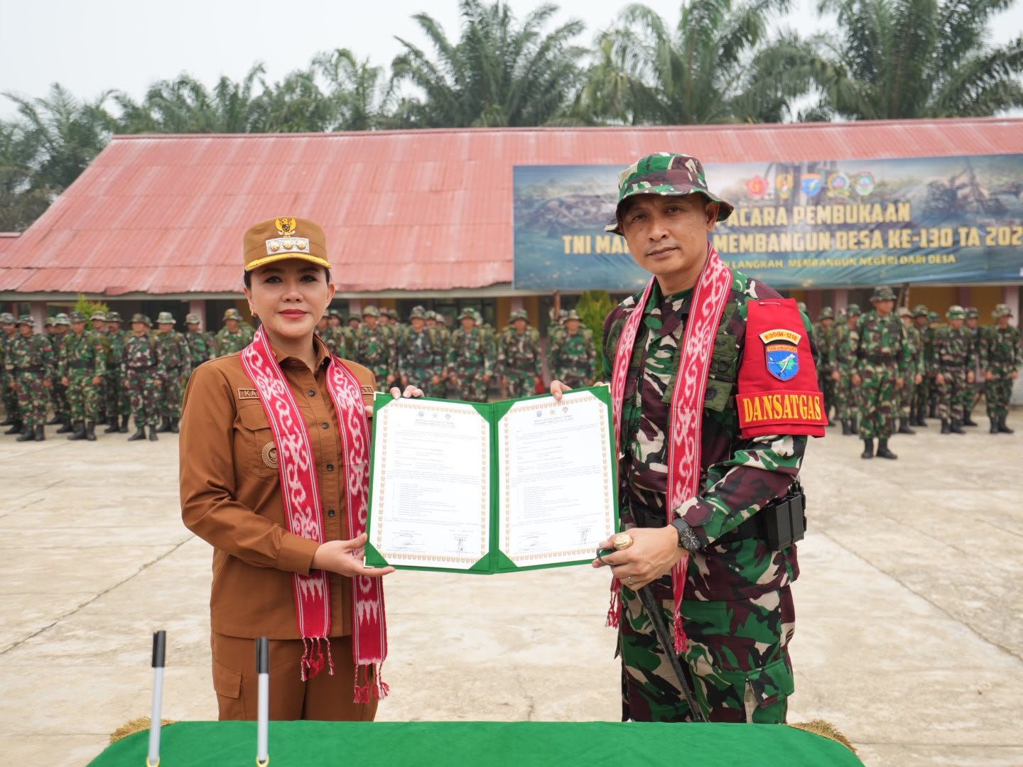 Program TMMD ke-130 di Landak Dimulai, Berikan Dukungan Pembangunan Desa Amboyo Selatan