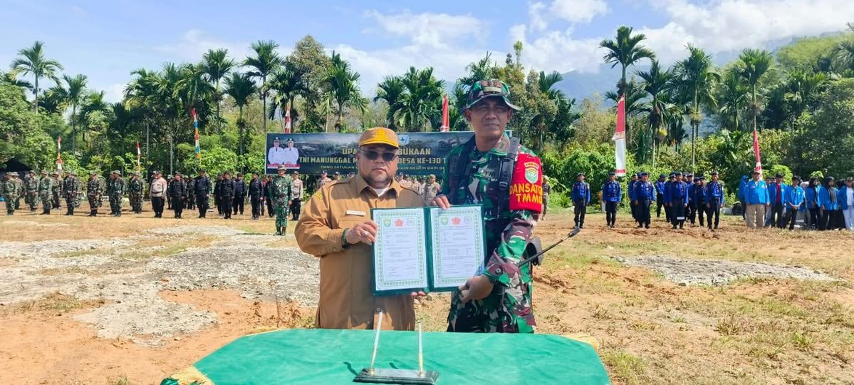 Sekda Agara Resmikan Program TMMD ke-130 untuk Pembangunan Desa yang Berkelanjutan